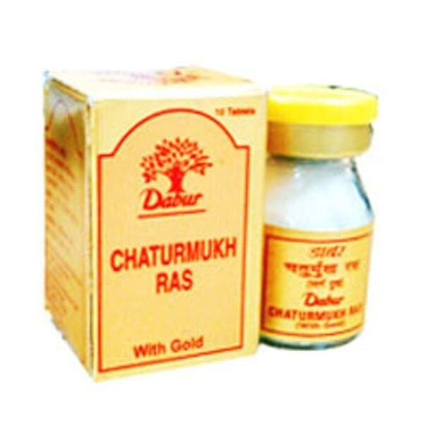 Dabur Chaturmukh Ras with Gold 10 tab combo of 3 packs