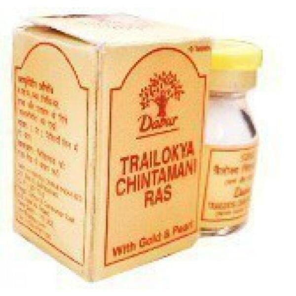 Dabur Trailokya Chintamani Ras with Gold 10 Tablet