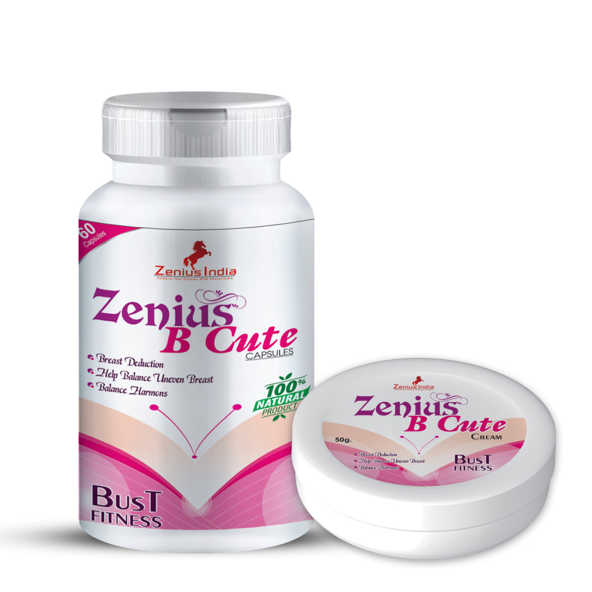 Breast reduction capsule | Breast tightening cream | Breast shaper capsule | Breast reduce cream - 60 Caps. 50gm Cream