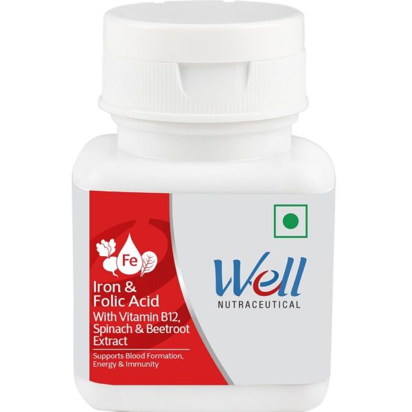 Well Iron & Folic Acid 60 Tabs | Modi Care