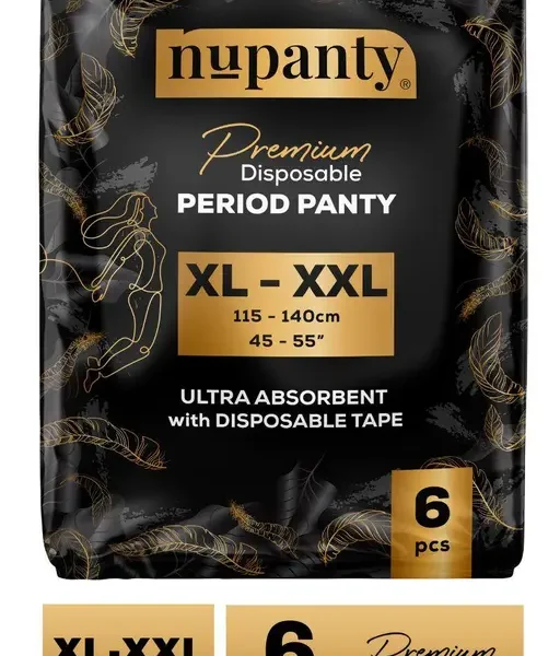 Nupanty Premium Ultra Absorbent Disposable Period Panty (XL-XXL) | 6 Pieces