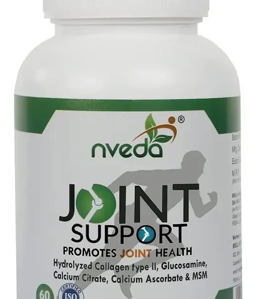 Nveda Joint Support for keeping Joints healthy containing Collagen Type 2, Glucosamine, Calcium and MSM (60 Nos)