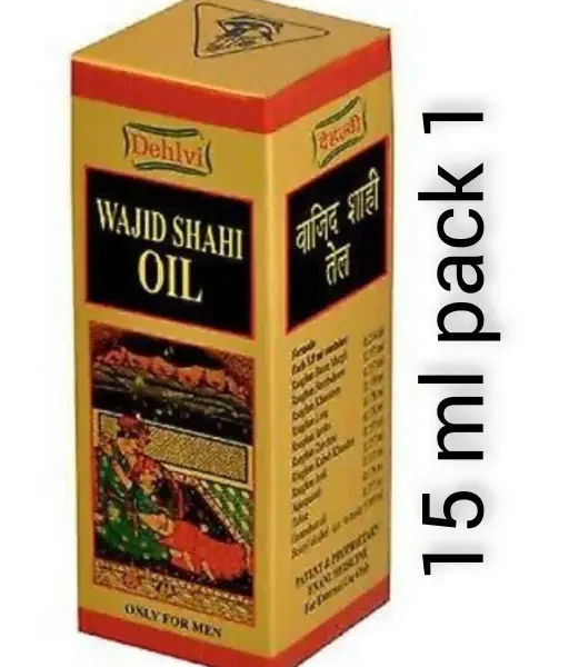 Dehlvi Remedies Wajid Shahi Oil (15ml) Wajid Shahi Oil is a natural product which might help in restoring energy and may improve vitality, physical strength and stamina in men