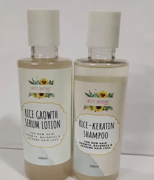 Rice shampoo & growth lotion