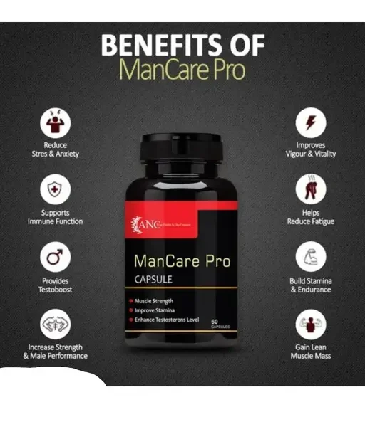 Name: ManCare Pro Capsule With Shilajit Ashwagandha, Vaidarikandra, Kaunch beej