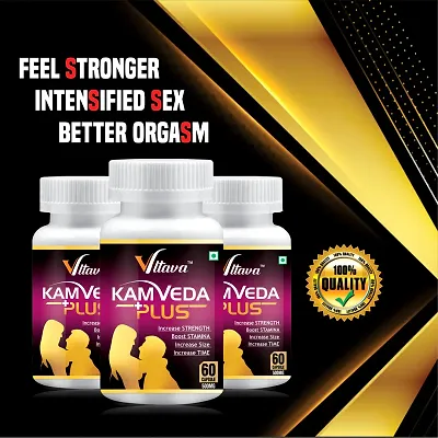 VLTAVA KAMVEDA PLUS Sexual Capsules For Men Long Time Sex Power Stamina 100% Ayurvedic