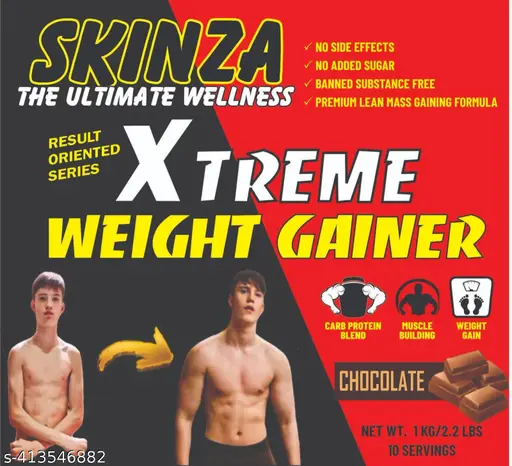 Name: SKINZA Mass Gainer | Advance Mass Gainer 1KG - High Whey Protein