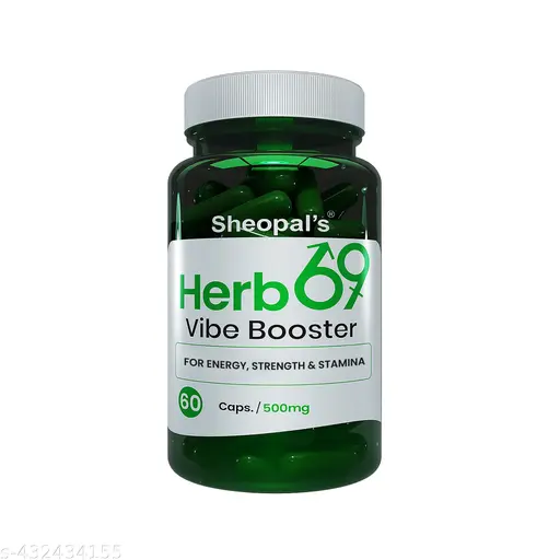 Sheopals Herb 69 Vibe Booster Energy Stamina and Strength For Men Improve Performance with Ashwagandha and Shatavari ( 60 Caspules )