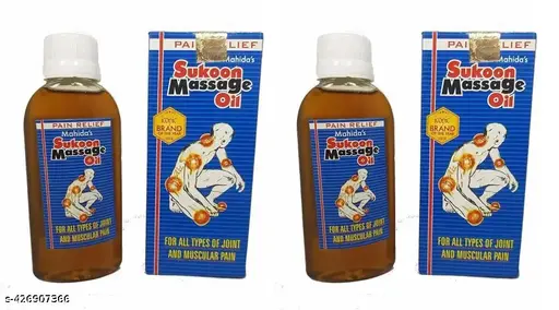 MAHIDA SUKOON MASSAG OIL BLUE | FOR ALL TYPES BODY PAIN | 100 ML PACK OF 2