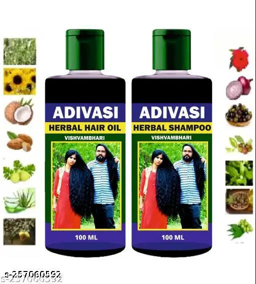 Adivasi Neelambari All Type of Hair Problem Herbal Growth Hair Oil & Hair Shampoo-Dandruff Control - Hair Oil(100ml)?& Hair Shampoo(100ml)??(200 ml)-PACK-1
